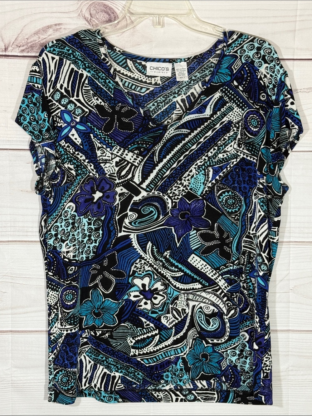 Chico's Women's Mixed-Print Tank & Short-Sleeve Tops Size XL/16/Chico’s 3 - Picture 5 of 10